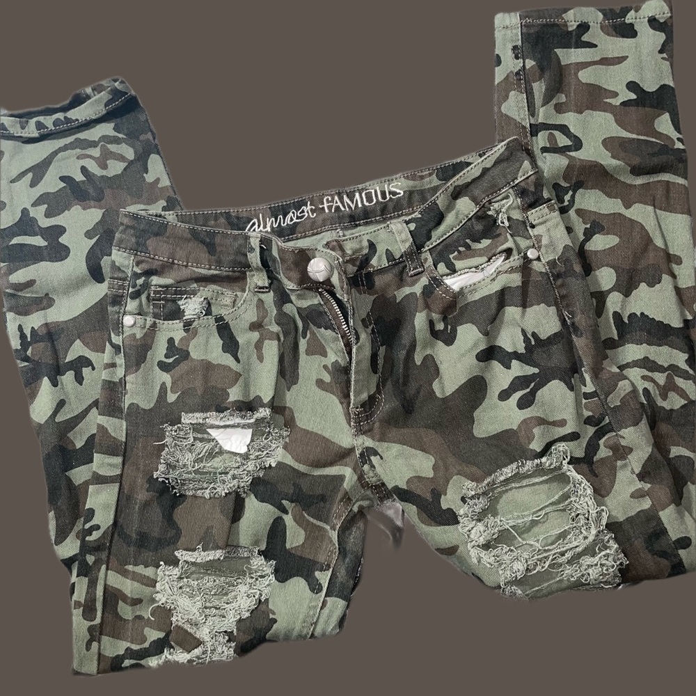 Camo Ripped Jeans - Picture 2 of 4